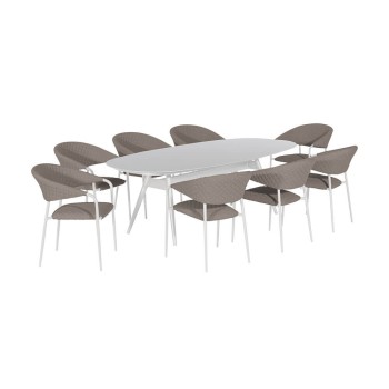 Nuoro 8 Seat Oval Dining Set Nuoro 8 Seat Oval Dining Set