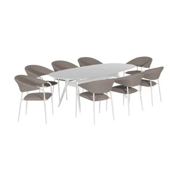 Nuoro 8 Seat Oval Dining Set