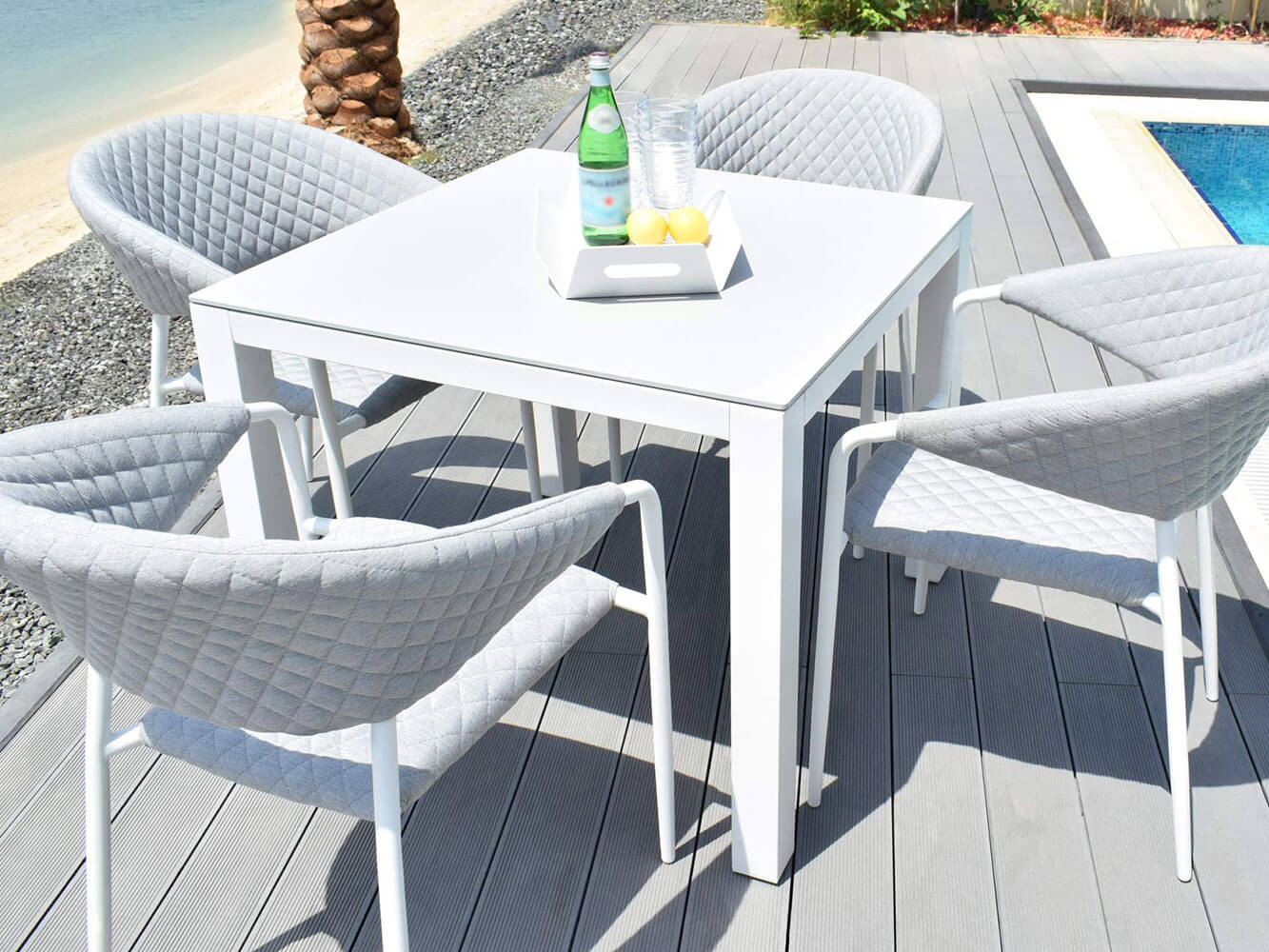 Salon de Jardin Carré Nuoro 4 Places Salon de Jardin Carré Nuoro 4 Places