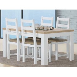 Florence Oak/White Dining Table