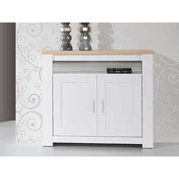 Meuble d'Entrée Florence Chêne/Blanc