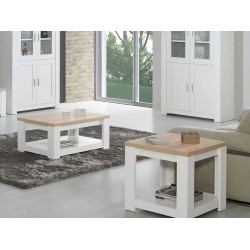Florence Oak/White Lamp Table