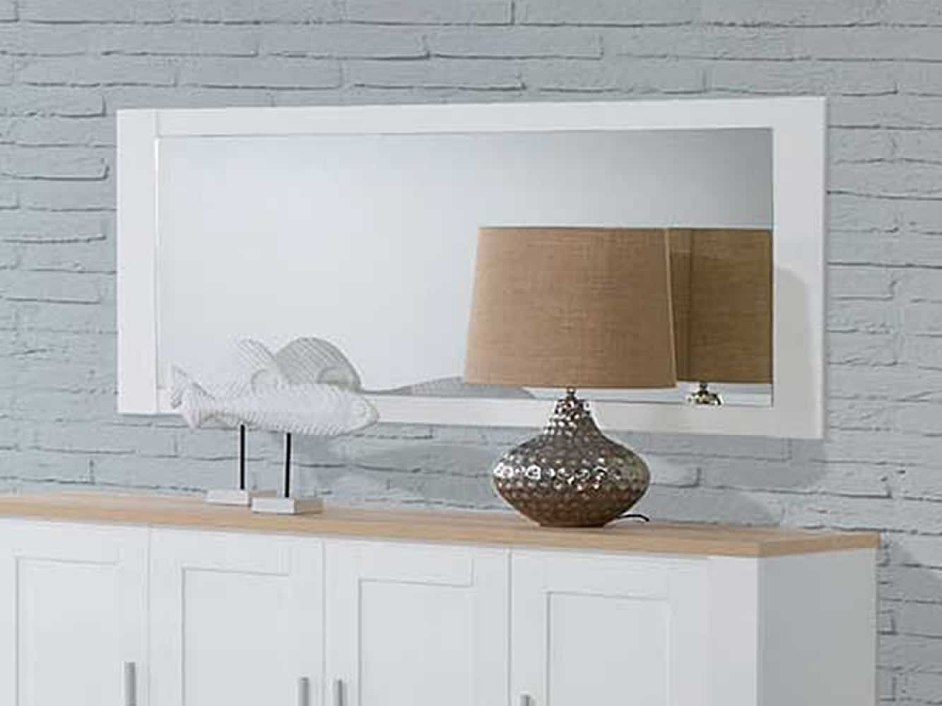 Florence Oak/White Mirror