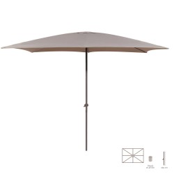 Stella Parasol Taupe 2x3m