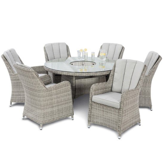 Cheshire 6 Seat Round Dining Set with Ice Bucket