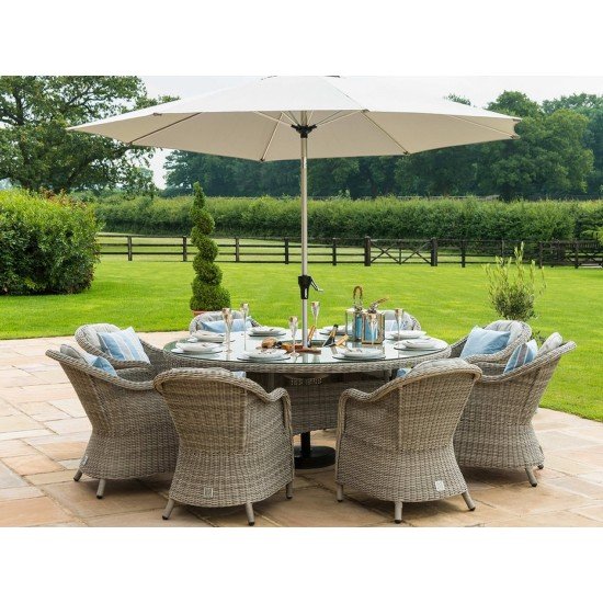 Cheshire 8 Seat Round Dining Set with Ice Bucket